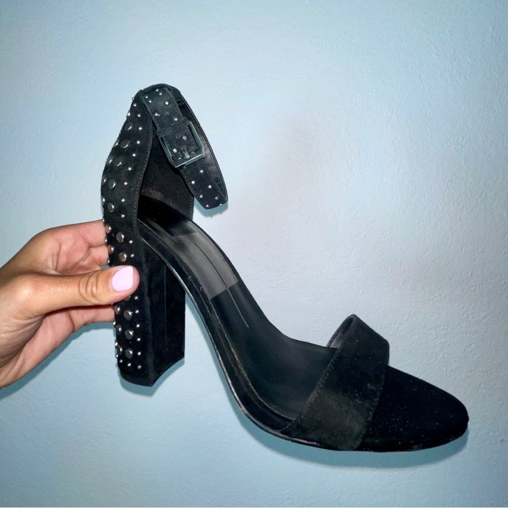 Dolce Vita | Black Studded Suede Heels | Size: 9